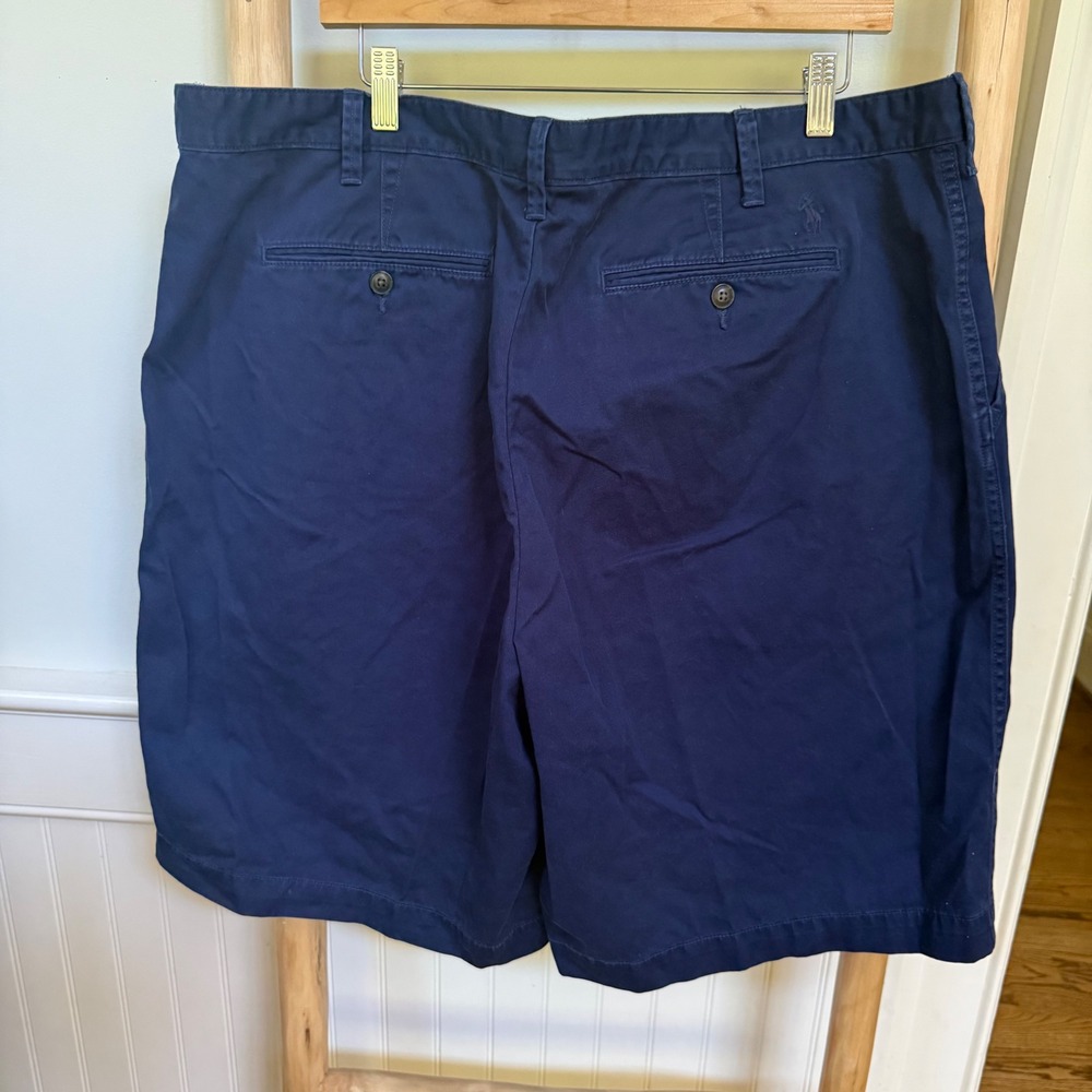 Polo Ralph Lauren Mens Navy Blue Relaxed Fit Cotton Chino Shorts Size 40 - Picture 2 of 8